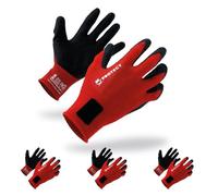 KELI - 3 Paires de Gants de Protection Diego - Brevet Nolost - Manutention & Tous Travaux Bâtiment - Enduction Latex SuperGrip - T10