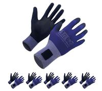 KELI - 5 Paires de Gants de Protection SmartTouch - Brevet Nolost - Multifonction & Travail de Précision - Tactiles - Enduction Polyuréthane - T09