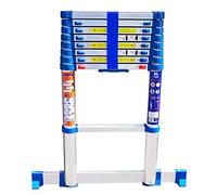 KELI - Echelle Télescopique 2,6m en Aluminium, Echelle Pliante Extensible Escamotable, Qualité Professionnelle, Certifiée à 150kg EN131 CE (260 CM)