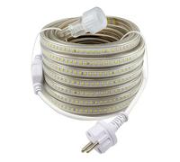 KELI FRANCE Ruban LED 15 m IP65 Étanche - Blanc Froid 6000 K - 9 W/m - Prêt à Brancher 220 V - Interconnectable - Usage Intérieur/Extérieur - Norme CE/RoHS