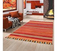 Kelim Kalleen - Tapis Naturel - Rouge - 6 Tailles