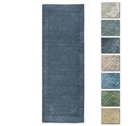 Kelim Vintage Tapis Salon Bleu 80 X 290 cm - Tapis Oriental de Chambre à Poils Courts - Style Berbere