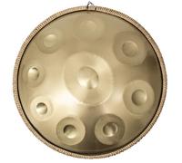 KELIODY Tambour à main harmonique doré 432 Hz en D mineur 9 tons Tambour de langue 56 cm Percussion pour la guérison sonore, la méditation personnelle, le yoga pour débutants et amateurs de musique