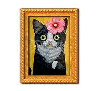 Kelisdi Aimants en bois fabriqués à la main en forme de chats sur le thème rétro pour réfrigérateur et espaces de travail