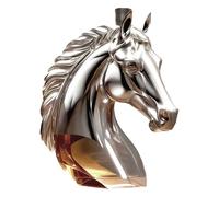 Kelisdi Bouteille à whisky en verre en forme de tête de cheval fantaisiste - Décanteur d'animal - Récipient à alcool - Accessoires humoristiques - Whiskies - Bouteille en forme de tête de cheval