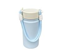 Kelisdi Bouteilles d'eau thermiques robustes de 350 ml pour la randonnée, les trajets en acier inoxydable, poignée de transport, rétention de la chaleur, tasses de voyage, conteneur de boissons