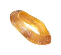 Kelisdi Bracelet tendance surdimensionné en résine épaisse pour une tenue décontractée ou formelle, bijoux tendance pour femme, irrégulier, grand et lumineux, taille unique, Comme décrit