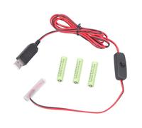 Kelisdi Câble convertisseur USB vers 6 V - 1 m de long - Élimination de la batterie 3 A - Avec marche/arrêt pour appareils - Alternative aux fausses piles