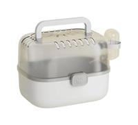 Kelisdi Cage portable pour hamster, plusieurs trous de ventilation, facile à démonter, bouteilles d'eau intégrées pour une utilisation en voyage, cage d'évasion, cage de transport respirante