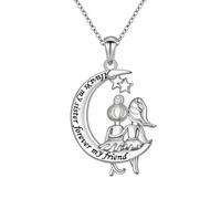 Kelisdi Collier avec pendentif arbre de vie en forme de cœur et lune - Cadeau symbolique pour mère, anniversaire, Noël, chaîne réglable, cadeau de fête des mères, One Size, Comme décrit, Comme décrit.