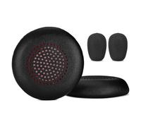 Kelisdi Coussinets d'oreille avec coques en forme de micro pour casque Poly 4310/4320/UC2 Coussinets en éponge Coussins en cuir protéiné
