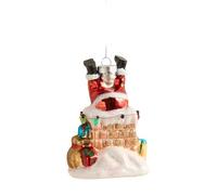 Kelisdi Décoration de sapin de Noël artisanale en verre avec forme abstraite moderne et finition de qualité supérieure - Usage multiple - Fournitures de fête de vacances - Décorations de Noël de forme