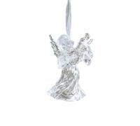 Kelisdi Décorations de Noël en acrylique robuste - 15 x 9 cm - Incassable - Décoration de vacances pour la maison, les fêtes, cadeau - Flocon de neige, rennes - Charme angélique - Décorations de Noël