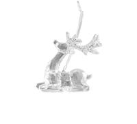 Kelisdi Décorations de Noël en acrylique robuste - 15 x 9 cm - Incassable - Décoration de vacances pour la maison, les fêtes, cadeau - Flocon de neige, rennes - Charme angélique - Décorations de Noël