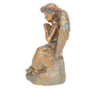 Kelisdi Durabilité - Sculptures d'archange de jardin avec décoration extérieure complexe et résistante aux intempéries - Placement facile pour patio, cour, sculpture élégante