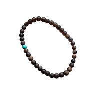 Kelisdi Élégant bracelet de perles en bois avec fleur en bois - Idéal pour les femmes avec des styles nationaux - Charme antique en bois, One Size, Comme décrit