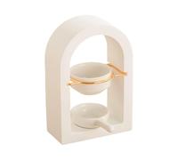 Kelisdi Élégant brûleur d'huiles essentielles en céramique avec structure double couche, support décoratif multifonction