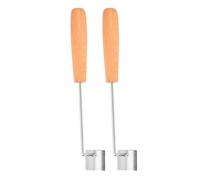 Kelisdi Extracteurs de grains de maïs en acier inoxydable avec poignée en bois lisse pour des opérations de cuisine sûres, éplucheurs, manche en bois