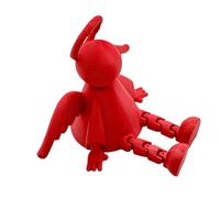 Kelisdi Figurine articulée de Noël avec articulations mobiles, pose assise, décoration de bureau, décoration angélique