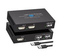 Kelisdi HDTV KVM USB Extender CAT5e Cat6 1080P HDTV Ethernet Extender Récepteur pour et claviers HDTV KVM Extender