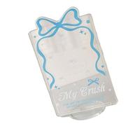 Kelisdi Housses de protection pour cartes avec base de support pour protéger et organiser vos pochettes de cartes Transparent Protecteur tendance, bleu