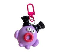 Kelisdi Joli porte-lèvres en forme de saucisse - Décoration de sac étrange - Cadeau amusant en résine - Accessoire fantaisie robuste à grande ouverture - Porte-clés unique pour femme - Porte-clés