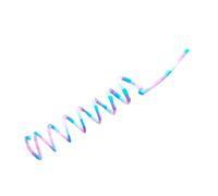 Kelisdi Jouet pour chat rayé arc-en-ciel en peluche qui attire l'attention pour améliorer la relation entre l'animal de compagnie et les propriétaires. Jouet de printemps arc-en-ciel