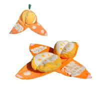 Kelisdi Jouet puzzle en peluche segment de fruits pour chien avec son froissé et poches pour stimulation mentale chiot poupée mentale pour chien permanent