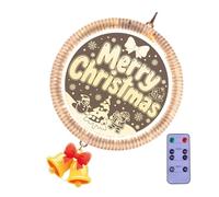 Kelisdi Lampe de course à pied flexible en polyacrylate LED pour décoration de Noël pour espaces intérieurs lampe ronde de Noël