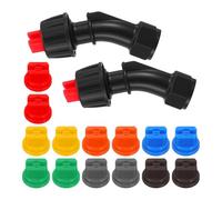 Kelisdi Lot de 16 buses de pulvérisation génériques comprenant 7 embouts à code couleur plat à 110 degrés pour irrigation de jardin