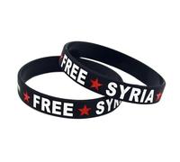 Kelisdi Lot de 2 bracelets syriens délicats en silicone ornement parfait pour les démonstrations et un usage quotidien par les partisans de la paix, One Size, Comme décrit
