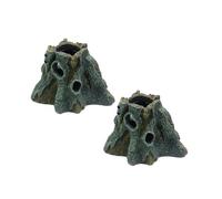 Kelisdi Lot de 2 vivariums décoratifs pour vivarium, cachettes, cachettes, aquariums pour animaux de compagnie et confortables et durables