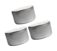 Kelisdi Lot de 3 bocaux de stockage en aluminium résistants à l'humidité pour la préservation des échantillons de sol en aluminium