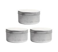Kelisdi Lot de 3 bocaux de stockage en aluminium résistants à l'humidité pour la préservation des échantillons de sol en aluminium