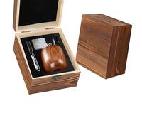 Kelisdi Lot de 4 gobelets en bois uniques en pierre avec étui de rangement amélioré pour homme et décoration irlandaise
