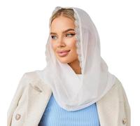 Kelisdi Mantilla Bandeau léger avec bordure en dentelle pour prière catholique, messe, baptême, écharpe quotidienne en dentelle pour services