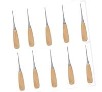 Kelisdi Outil professionnel de fabrication de chaussures Alêne ergonomique avec poignée en bois pour le travail du cuir et les accessoires d'artisanat Poinçon en alliage