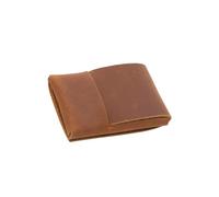 Kelisdi Petits porte-cartes de crédit pour homme et femme - Fait à la main - Organisateur de cartes en cuir - Portefeuille en cuir - Porte-monnaie - Organiseur quotidien, marron