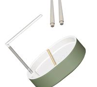 Kelisdi Piscine automatique pour oiseaux avec deux bâtons en bois de hêtre et protection anti-éclaboussures pour oiseaux de compagnie, inséparables, bain d'oiseaux