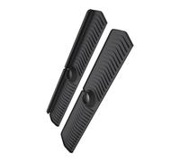 Kelisdi Plateau d'égouttement flexible en silicone pour robinet de 14 cm de large avec bonde inclinée compatible avec de nombreux robinets Minimise les gouttes d'eau sur le comptoir Tapis anti-évier