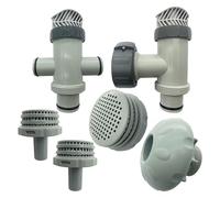 Kelisdi Pompes de piscine - Vannes à piston et filtre de sortie d'eau - Texture pour systèmes de piscine - Mécanisme de contrôle des flux d'eau lisses - Vannes de tuyau de piscine - Vannes à piston