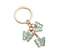 Kelisdi Porte-clés en forme de papillon coloré pour voiture - Accessoires décoratifs pour sac à main - Pour femme, E4118, Medium