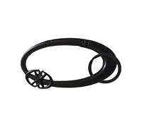 Kelisdi Porte-clés tendance avec crochet sécurisé en alliage de zinc, design compact pour sacs à dos, décoration de sac à main, porte-clés double étoiles, Noir , taille unique