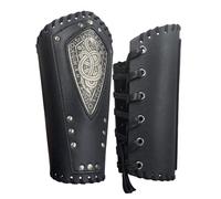 Kelisdi Protège-poignets médiévaux Renaissances en polyuréthane Confort et protections pour les cosplayeurs et les amateurs de sport Plongez dans l'histoire Gants pour hommes et femmes Armures, Noir