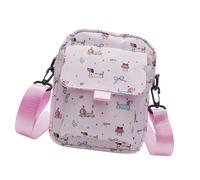 Kelisdi Sac à bandoulière compact à motif teckel de dessin animé japonais pour femme - Petite pochette à fermeture éclair pour un usage quotidien, b, One Size