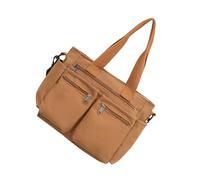 Kelisdi Sac à bandoulière créatif en toile pour femme - Sac à bandoulière décontracté pour le bureau, l'école et une utilisation quotidienne, marron, One Size