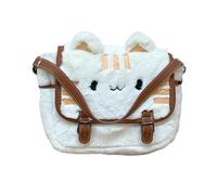 Kelisdi Sac à bandoulière tendance pour femme, sac à main en peluche, sac à main en peluche, chats, épaules, shopping, rencontres, femmes, chat en peluche, sac à main tendance, dessin animé, blanc