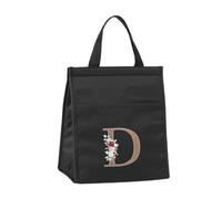 Kelisdi Sac à déjeuner isotherme tendance avec lettres et fleurs pour un transport facile des repas en plein air