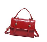 Kelisdi Sac à main à bandoulière tendance en polyuréthane pour femmes et professionnels à la recherche d'un look distinctif Sac à main tendance pour femme, Rouge, One Size