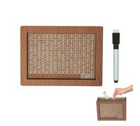 Kelisdi Tirelire en bois avec affichage intégré des chiffres, parfaite pour la planification du budget familial, facile à utiliser